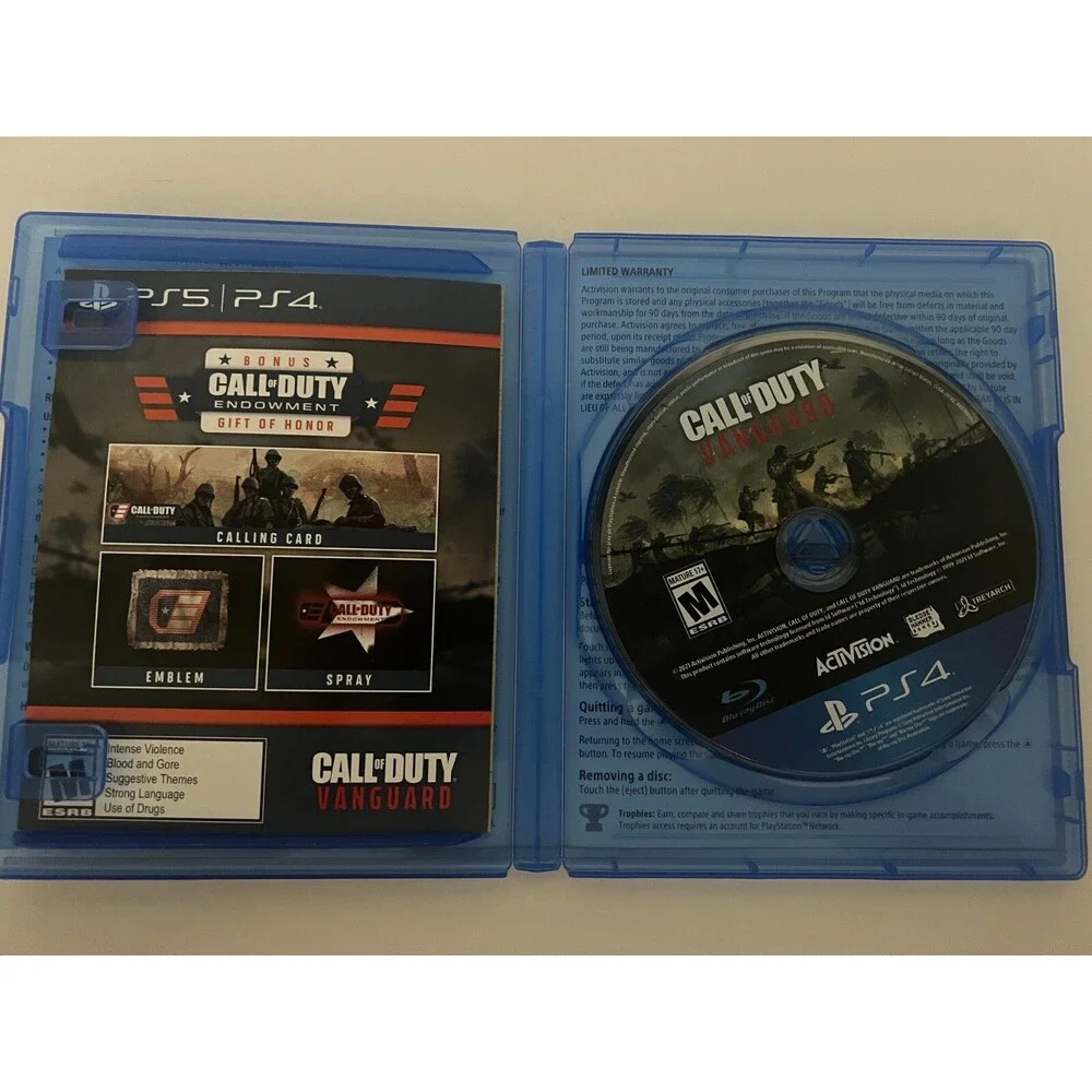 Playstation 4 Call of Duty Vanguard Game Rated M